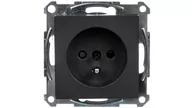 Gniazdka elektryczne - Schneider Electric Polska sp. z o.o. Merten System M Gniazdo pojedyncze z/u 16A IP20 z przesłonami antracyt MTN2500-0414 - miniaturka - grafika 1