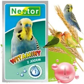 Karma dla ptaków - NESTOR Witaminy z Jodem Papuga Mała – Mieszanka ziaren i Jodu - miniaturka - grafika 1