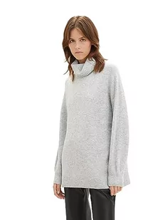 TOM TAILOR Denim Sweter damski, 32510 - Basic Light Grey Melange, XXL - Swetry damskie - miniaturka - grafika 1