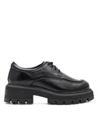 Półbuty damskie - Sergio Bardi Oxfordy RST-B1026-01SB Czarny - miniaturka - grafika 1