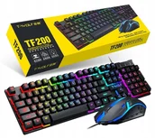 Zestawy myszka + klawiatura - KLAWIATURA GAMINGOWA + MYSZ ZESTAW DLA GRACZY RGB - miniaturka - grafika 1