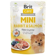 Mokra karma dla psów - Brit Care Mini Adult Rabbit &amp; Salmon Królik z Łososiem Karma Dla Psów Małych Ras 85 g - miniaturka - grafika 1