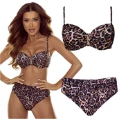 Stroje kąpielowe - Strój kąpielowy dwuczęściowy push up GABBIANO Ashley 025 panterka 38D/M 75D - miniaturka - grafika 1