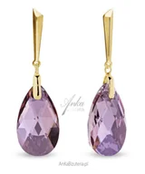 Kolczyki - ankabizuteria.pl Kolczyki srebrne pozłacane Swarovski LACRIMA IRYS - miniaturka - grafika 1