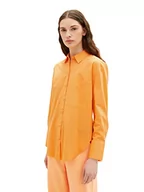 Bluzki damskie - TOM TAILOR Damski Bluzka z kieszenią na piersi 1034784, 29751 - Bright Mango Orange, 32 - miniaturka - grafika 1