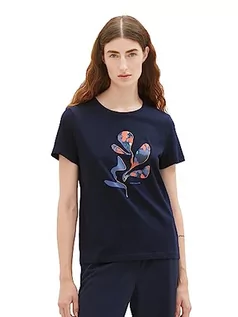 Koszulki i topy damskie - T-shirt damski TOM TAILOR z nadrukiem, 11758-żagiel o północy, L - grafika 1