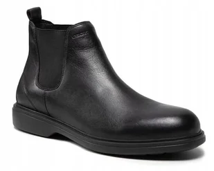 GEOX OTTAVIO SZTYBLETY SKÓRZANE MĘSKIE CZARNE 46 Ż5B - Botki męskie - miniaturka - grafika 1