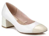 Czółenka - CZÓŁENKA TAMARIS 1-22422-26 BIAŁE SKÓRZANE-36 - miniaturka - grafika 1