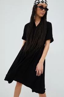 Sukienki - Pieces sukienka kolor czarny mini rozkloszowana - grafika 1