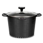 Garnki - GARNEK GRANITOWY Z POKRYWĄ 24cm 6,5L E-7032 - miniaturka - grafika 1