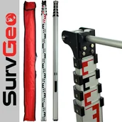 Sprzęt geodezyjny - Łata / przymiar teleskopowy z wysięgnikiem 5m SurvGeo - miniaturka - grafika 1