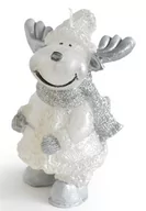 Świece - Świeca ŁOŚ figurka 10x13cm parafinowa srebrna - miniaturka - grafika 1