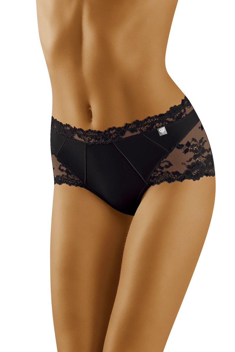 Wol-Bar Luxa czarny XL Majtki wysokie figi