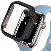 Akcesoria do słuchawek - Etui TECH-PROTECT Defense360 do Apple Watch 7/8 45 mm Czarno-pomarańczowy - miniaturka - grafika 1