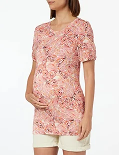 Supermom Damska koszulka z krótkim rękawem Florala z nadrukiem All Over, Mock Orange - N068, 38 - Koszulki i topy damskie - miniaturka - grafika 1