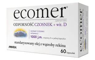 Ecomer Odporność czosnek + wit. D 60 kaps. - Suplementy naturalne - miniaturka - grafika 1