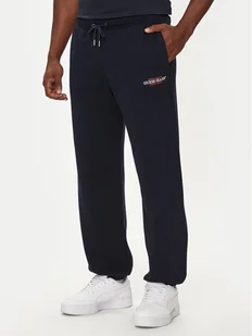 Guess Jeans Spodnie dresowe M4YB18 K9V31 Granatowy Regular Fit - Spodnie sportowe męskie - miniaturka - grafika 1