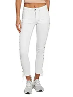 Spodnie damskie - Urban Classics Damskie spodnie jeansowe Skinny, Biały (White 00220), 33 - miniaturka - grafika 1