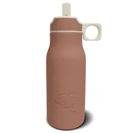 Bidony dla dzieci - Nuuroo silikonowy bidon ze słomką dla niemowlaka LAU Chocolate Malt 400 ml - miniaturka - grafika 1