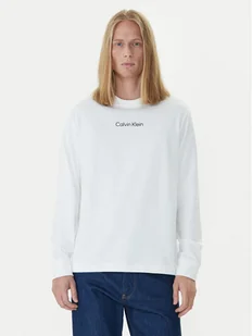 Calvin Klein Longsleeve Standard Logo LV04LD232G Biały Relaxed Fit - Koszulki męskie - miniaturka - grafika 1