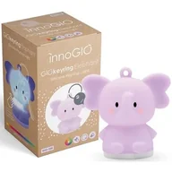 Breloczki dla dzieci - InnoGio Breloczek silikonowy świecący do kluczy Giokeyrings Elephant - miniaturka - grafika 1