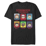 Koszulki męskie - Stranger Things Koszulka męska 8-bitowa Stranger Short Sleeve T-Shirt, czarna, XXL, czarny, XXL - miniaturka - grafika 1