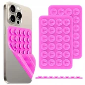 Uchwyty samochodowe do telefonów - SILIKOWNOWA PRZYSSAWKA NA PLECKI DO TELEFONU FIOLET DO LUSTRA MEBLI UCHWYT - miniaturka - grafika 1