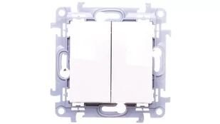 Kontakt Simon Podwójny przycisk (moduł) 10AX, 250V~, zaciski śrubowe; biały CP2. - Wyłączniki światła i elektryczne - miniaturka - grafika 1