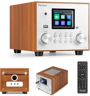 Radioodtwarzacze - Audizio Vieste DAB+ z subwooferem, srebrne one size - miniaturka - grafika 1