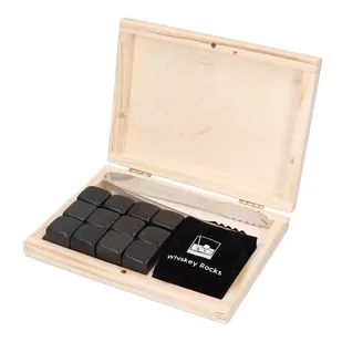 Zestaw kamieni premium w drewnianym pudełku - bazalt - Pozostałe akcesoria barmańskie - miniaturka - grafika 1