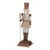 Ozdoby bożonarodzeniowe - Żołnierzyk Świąteczny Biały Figurka 31 Cm Holy Time VILLA ITALIA - miniaturka - grafika 1