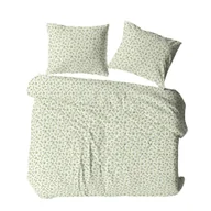 Pościel - Poszewka z kory 40x40 kremowa zielona groszki 1674N Bielawa KARO - miniaturka - grafika 1