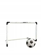Piłka nożna - Przenośna składana bramka do piłki nożnej + piłka / sprzęt treningowy BIAŁY - miniaturka - grafika 1