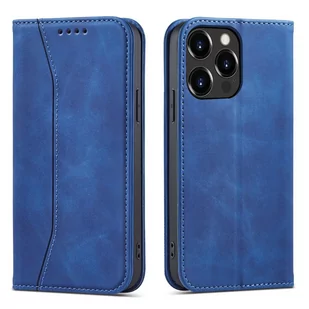 Magnet Fancy Case Etui Iphone 14 Pokrowiec Z Klapką Portfel Podstawka Niebieskie - Portfele - miniaturka - grafika 1