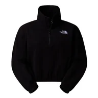 Bluzy sportowe damskie - Bluza The North Face 100 Glacier 1/2 0A89J9JK31 - czarna - miniaturka - grafika 1