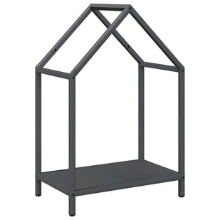 vidaXL Stojak na drewno opałowe, antracyt, 40x25x60 cm - Wózki magazynowe - miniaturka - grafika 1