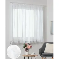 Firany - Firana z taśmą PEROLA 290 x 160 cm biała - miniaturka - grafika 1