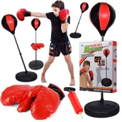 Zabawy w naśladowanie dorosłych - Zestaw Bokserski Dla Dzieci Boks Gruszka Rękawice U538 - miniaturka - grafika 1