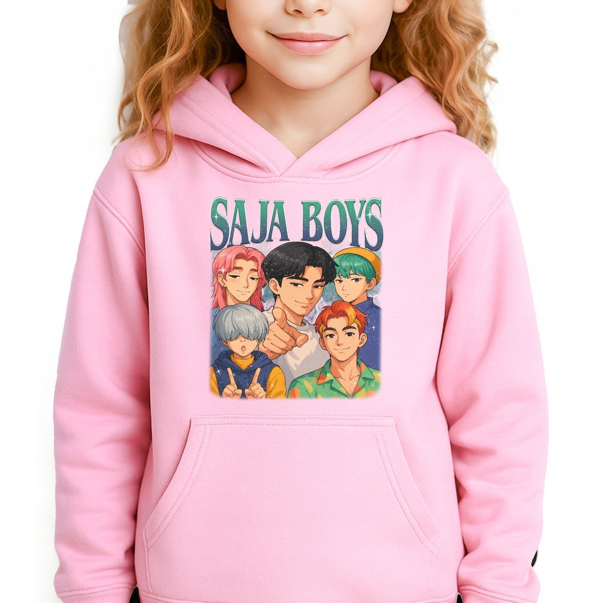 Bluza Dziecięca Różowa Z Kapturem SAJA BOYS GIRL DINNER Bajka Wz - 164 cm