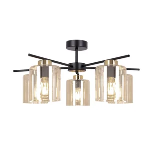 Stylowa lampa sufitowa z pięcioma kloszami K-5522 z serii AURELIA - Lampy sufitowe - miniaturka - grafika 1