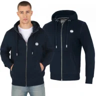 Odzież taktyczna i umundurowanie - Bluza rozpinana z kapturem Pit Bull New Brushed Fleece Group Small Logo '24 - Granatowa XL - miniaturka - grafika 1