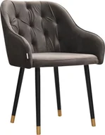 Fotele - Elior Szary tapicerowany fotel - Harpos 2X - miniaturka - grafika 1