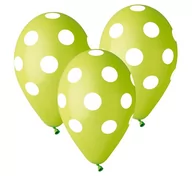 Kinder party - GoDan Balony Premium, grochy, 12", zielone, 5 szt. - miniaturka - grafika 1