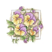 Pasmanteria - Zestaw Do Haftu - Urocze Bratki - miniaturka - grafika 1