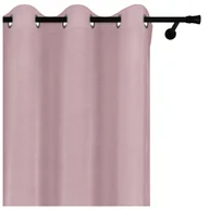 Zasłony - Voppi Zasłona welurowa na kółkach 140 x 250 cm długa różowa zasłona okienna z grubego weluru - miniaturka - grafika 1