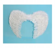 Dodatki do strojów karnawałowych - Białe Skrzydła Z Piórami Aniołek Jasełka 60X40Cm - miniaturka - grafika 1