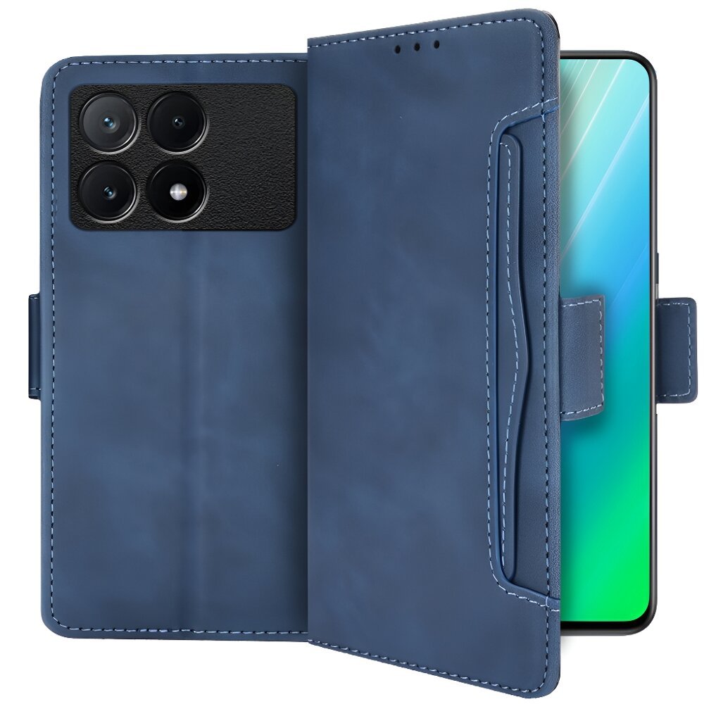 Etui Z Klapką Do Xiaomi Poco F6 Pro 5G Pokrowiec Obudowa Portfel Eko Skóra