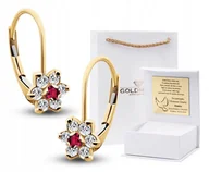 Biżuteria dla dzieci - ZŁOTE ŚLICZNE KOLCZYKI KWIATKI FIORI DI RUBINO 333 - miniaturka - grafika 1