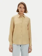 Koszule damskie - Tommy Hilfiger Koszula WW0WW42037 Beżowy Relaxed Fit - miniaturka - grafika 1