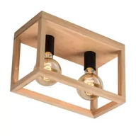 Lampy sufitowe - Spotlight Sufitowa LAMPA plafon KAGO 9154274 ekologiczna OPRAWA drewniana klatka prostokątna dąb olejowany czarna - miniaturka - grafika 1